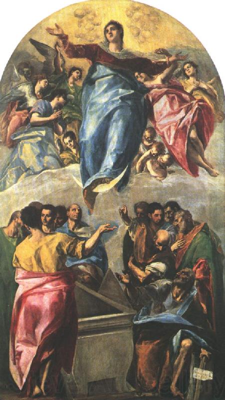 GRECO, El Assumption of the Virgin dfg Spain oil painting art